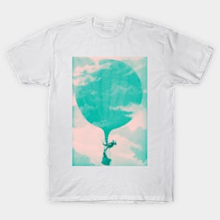 War Balloon In Mint And Pink T-Shirt